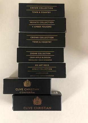 Пробник clive christian 2ml различные town &amp; country v amber fougere crab apple blossom xxi art deco - amberwood