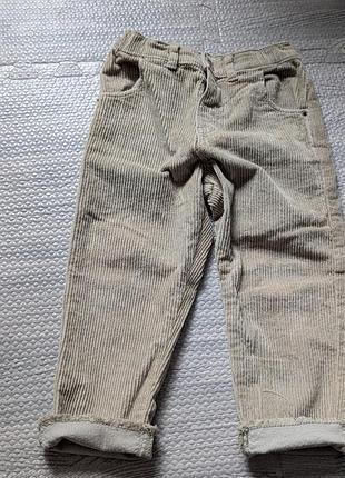 Брюки zara 18-24 м вельветовые