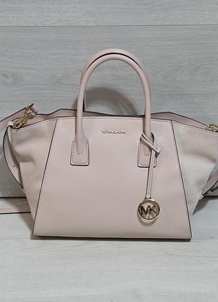 Пудровая кожаная сумка michael kors, оригинал