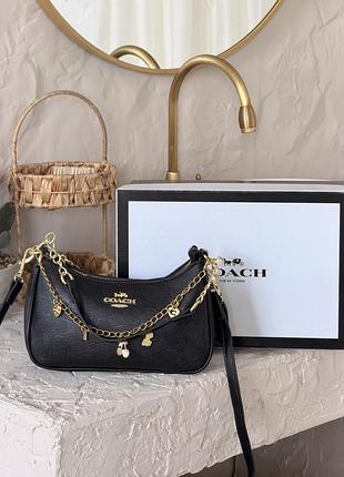 Сумка coach teri in signature canvas черный