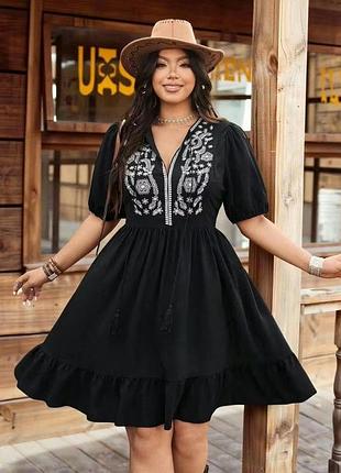 🥰 сукня з вишивкою shein 3xl