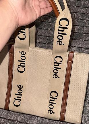 Сумка-тоут  chloé woody tote bag 2