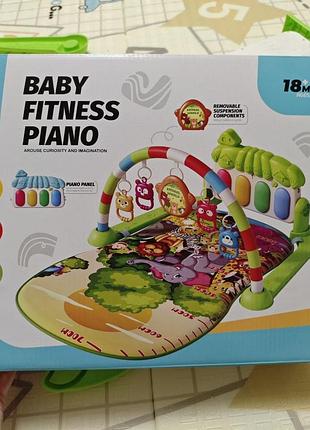 Музичний килимок для дітей baby fitness piano різнокольоровий