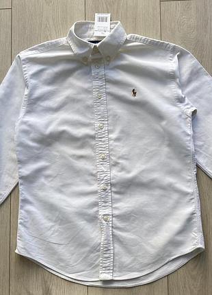 Polo ralph lauren дитяча сорочка, брендова біла сорочка, рубашка
