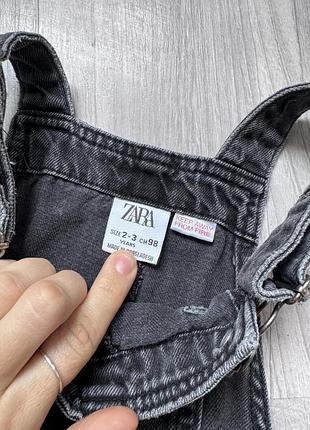 Детский джинсовый комбинезон zara 2