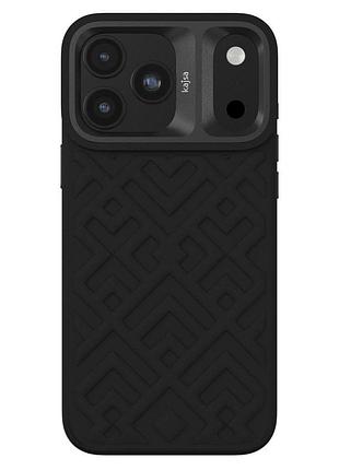 Чохол kajsa briquette collection rhombus with magsafe для iphone 18 pro carbon black b-ring