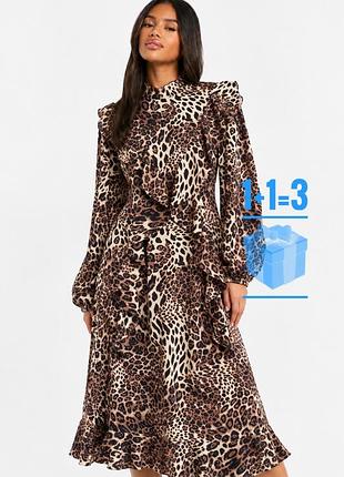 Довга сукня в леопардовий принт prettylittlething xl