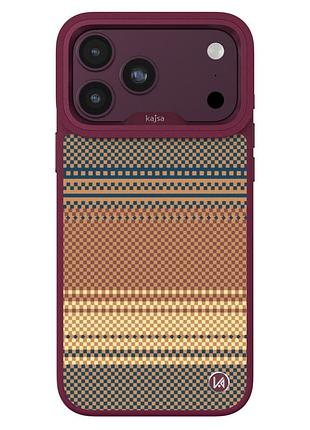 Чохол kajsa resort collection gradient stripe with magsafe для iphone 18 pro cherry o-ring