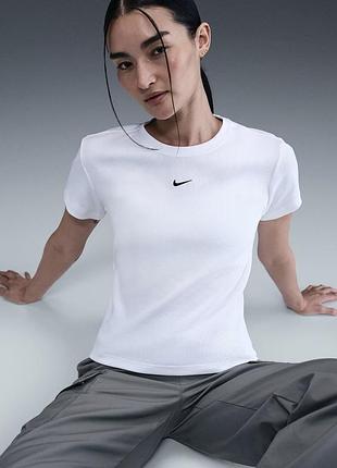 Nike, вкорочена футболка в рубчик, р.s