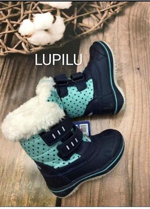 Теплі  водовідштовхувальні черевички франції бренду lupilu.  uk. 7  eur  24