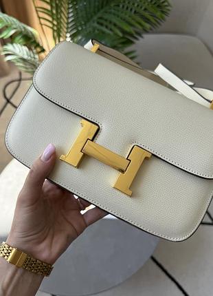 Сумка constance 23 epsom calf cream/gold🤍 3