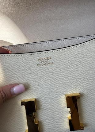 Сумка constance 23 epsom calf cream/gold🤍 5