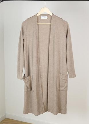 Niinmun design довгий кардиган зі 100% мериносової вовни, xs