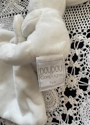 Комфортер коврик doudou мʼяка іграшка кролик з ковдрою для новонароджених малюків дорогого бренду люкс франція італія 5