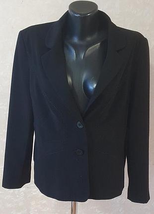 Класичний чорний жакет піджак marks & spencer petite, розмір uk 16 (xl) — базовий блейзер
