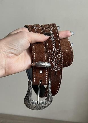 Ремінь жіночий у стилі western з вишивкою
