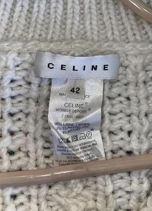 Вовняний вкорочений светр celine 7