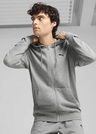 Спортивна кофта чоловіча puma сіра, розмір xs
