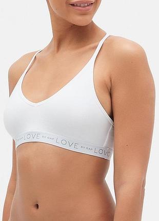 Білий спортивний топ-бралетт love by gap, розмір s