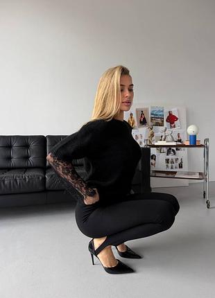 Накладний платіж ❤ турецький светр світер американка з мереживними рукавами