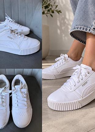 Білі кросівки лак puma пума