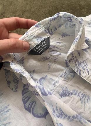 Сорочки для хлопчика primark та bembi, продаються комплектом.  з блакитним принтом на 3-4 роки (110 см)