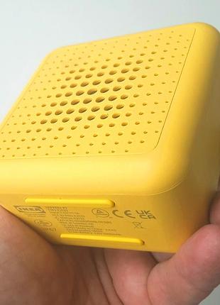Водонепроникна bluetooth-колонка ikea vappeby жовта —  80 год роботи
