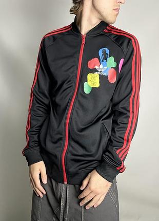 Adidas x mark gonzales розмір m олімпійка чорна червона зіп худі спортивна кофта supreme originals stussy thrasher vintage y2k jaded london
