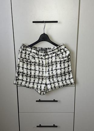 Гарненькі картаті жіночі  шортики від zara, s