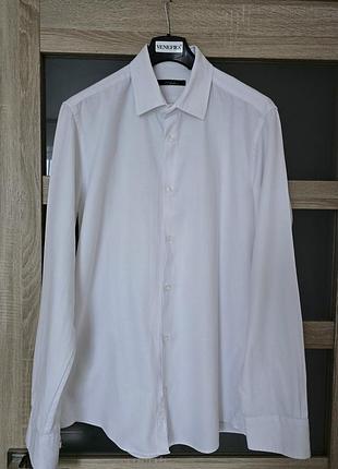 Классическая белая мужская рубашка arber р.43 l xl