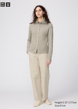 Хлопковые брюки чино uniqlo u