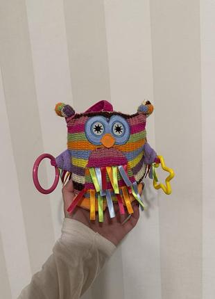 Совушка різнокольорова брязкальце little jellycat