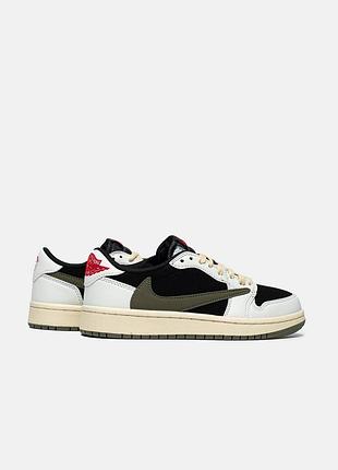 Кросівки jordan 1 low x travis scott olive🖤 7