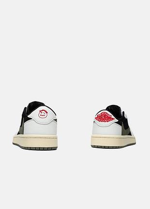 Кросівки jordan 1 low x travis scott olive🖤 8