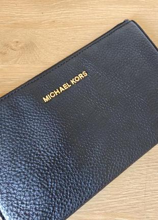 Кожаный кошелек, клатч michael kors 2