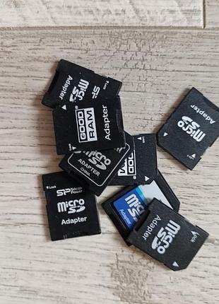 Перехідник адаптер для micro sd to sd без карти пам'яті нові чорні