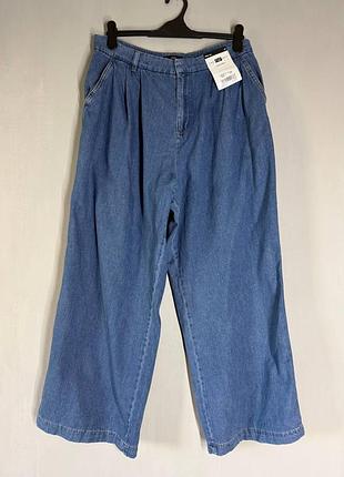 Нові жіночі джинси-палаццо f&f the edit wide leg  (розмір eur 42 / xl / з біркою / уцінка)