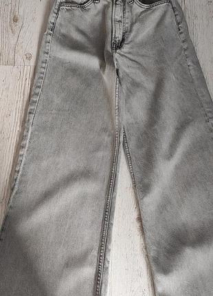 Джинси жіночі h&m wide leg сірі xs