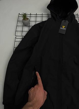 Куртка чоловіча lyle & scott softshell black флісова 2