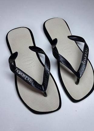 Шльопанці жіночі havaianas чорні, розмір 37-38