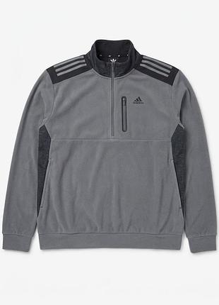 Флисовая кофта adidas originals trefoil tech 1/4-zip fleece