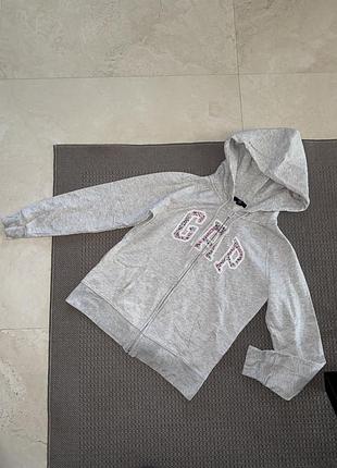 Утеплене флісове худі gap на замку зіп кофта флисовое худи зип на молнии утеплённое