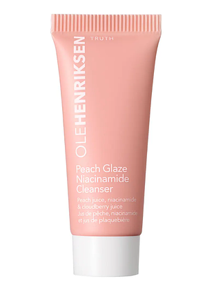Olehenriksen truth peach glaze glow niacinamide cleanser очищающий пенящийся гель для освещения и увлажнения. 7 мл