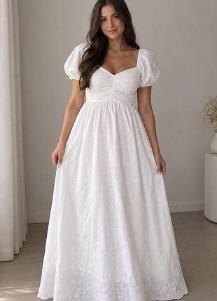 Довге плаття сукня біле з прошвою нове friends like these 18 l-xl