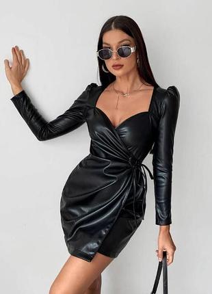 Сукня з еко шкіри zara