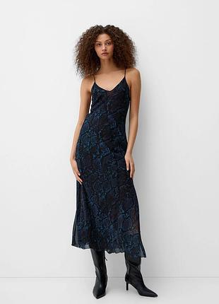 Актуальна трендова сукня/плаття в білизняному стилі bershka uk 6 xs 34🔥🔥🔥