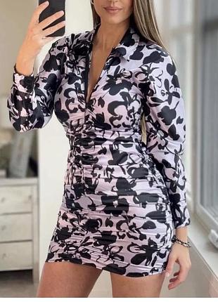 Щільна сатинова сукня zara