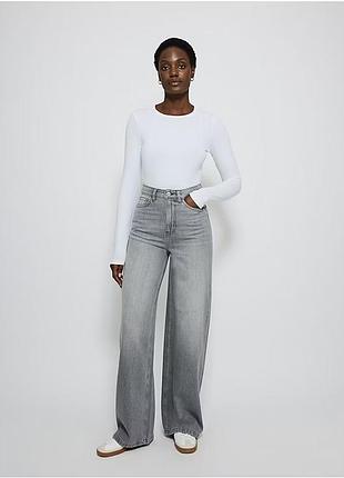 Сірі джинси wide leg 2