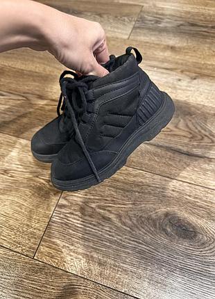 Черевики для хлопчика zara чорні, розмір 27