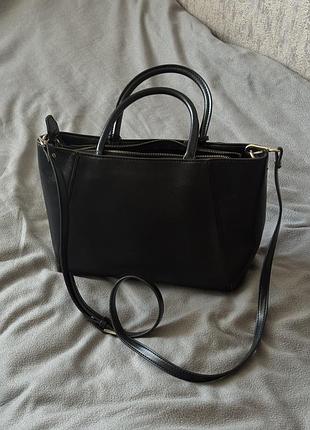 Сумка жіноча zara чорна повсякденна